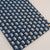 Blue and Off white Dabu Indigo Hand Block Printed Pure Cotton Fabric with elephant animal print