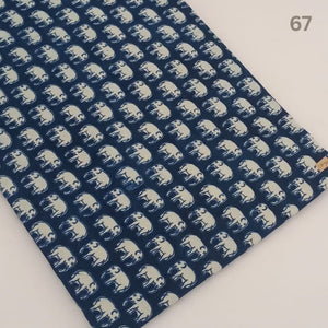 Dabu Indigo Hand Block Printed Cotton Fabric