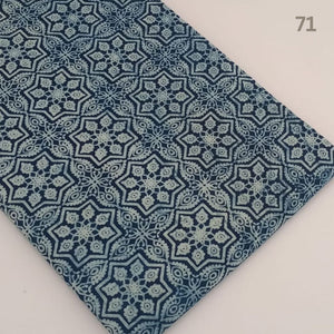 Dabu Indigo Hand Block Printed Cotton Fabric