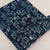 Blue and Off White Dabu Indigo Hand Block Printed Pure Cotton Fabric with animal print