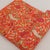 Red and Orange Sanganeri Hand Block Printed Pure Cotton Fabric with floral print