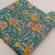Blue and Yellow Sanganeri Hand Block Printed Pure Cotton Fabric with floral print