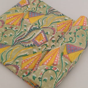 Sanganeri Hand Block Printed Cotton Fabric