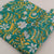Green and Yellow Sanganeri Hand Block Printed Pure Cotton Fabric with floral print