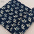 Blue and White Dabu Bagru Hand Block Printed Cotton Fabric with elephant animal print