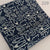 Blue and off white Dabu Hand Block Printed Pure Cotton Fabric with fish print