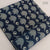 Blue and off white Dabu Hand Block Printed Pure Cotton Fabric with elephant print