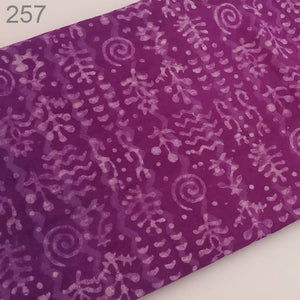 Purple Dabu Hand Block Printed Pure Cotton Fabric with floral print