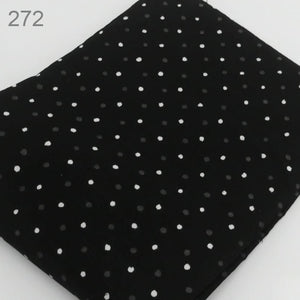 Black and Off white Dabu Hand Block Printed Pure Cotton Fabric with dots print