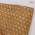Yellow and Off white Dabu Hand Block Printed Pure Cotton Fabric with floral print