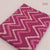 Pink and White Dabu Indigo Hand Block Printed Pure Cotton Fabric with zigzag print
