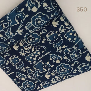 Dabu Hand Block Printed Pure Cotton Fabric