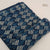 Blue and White Dabu Indigo Hand Block Printed Pure Cotton Fabric with abstract print