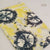 Yellow and Grey Shibori Hand Block Printed Pure Cotton Fabric