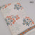 Orange and Blue Sanganeri Hand Block Printed Pure Cotton Fabric with floral design