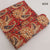 Red and Off White Bagru Hand Block Printed Cotton Fabric with paisley print