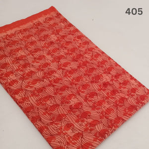 Red Bagru Hand Block Printed Cotton Fabric with animal print