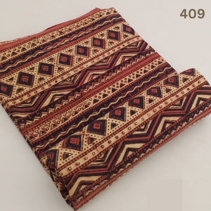 Red and Black Premium Vanaspati Hand Block Printed Cotton Fabric with abstract print