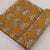 Yellow and Off white Bagru Hand Block Printed Pure Cotton Fabric with crocodile reptile print