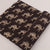 Black and Off white Bagru Hand Block Printed Pure Cotton Fabric with camel animal print