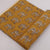 Yellow and Off white Bagru Hand Block Printed Pure Cotton Fabric with camel animal print