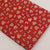 Red and Off white Bagru Hand Block Printed Pure Cotton Fabric with minnie mouse and bow print