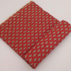 Red and White Bagru Dabu Hand Block Printed Cotton Fabric with cactus print