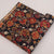 Black and Red Bagru Dabu Hand Block Printed Cotton Fabric with floral print
