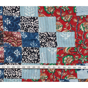 Precut 1 meter - Patchwork Hand Block Printed Cotton Fabric