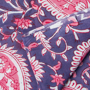 Precut 0.25 meters -Sanganeri Hand Block Printed Cotton Fabric