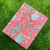 Blue and Pink Sanganeri Hand Block Printed Cotton Fabric with floral print