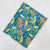 Blue and Yellow Sanganeri Hand Block Printed Cotton Fabric with floral print