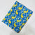 Blue and Yellow Sanganeri Hand Block Printed Cotton Fabric with paisley print