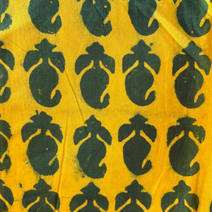 Precut 1 meter -Dabu Bagru Hand Block Printed Cotton Fabric