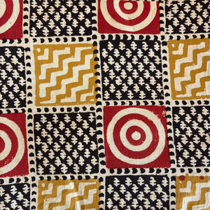 Precut 1 meter -Dabu Bagru Hand Block Printed Cotton Fabric