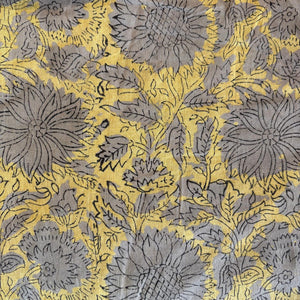 Precut 1 meter -Dabu Bagru Hand Block Printed Cotton Fabric