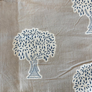 Precut 1 meter -Dabu Bagru Hand Block Printed Cotton Fabric