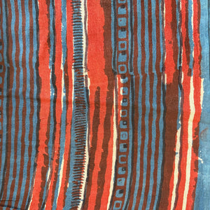 Precut 1 meter -Dabu Bagru Hand Block Printed Cotton Fabric