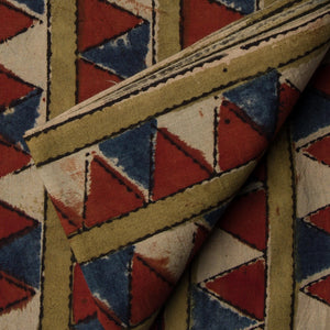 Precut 0.50 meters -Bagru Dabu Handblock Printed Cotton Fabric
