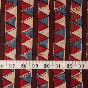 Precut 0.50 meters -Bagru Dabu Handblock Printed Cotton Fabric