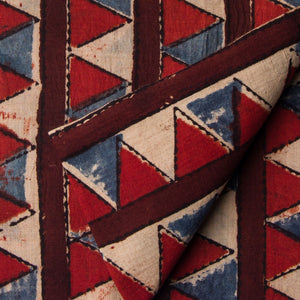 Precut 0.50 meters -Bagru Dabu Handblock Printed Cotton Fabric