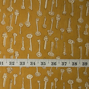 Precut 0.50 meters -Bagru Dabu Hand Block Printed Cotton Fabric