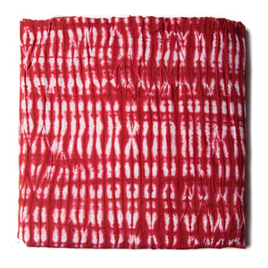 Precut 1 meter -Red Tie & Dye Cotton Fabric