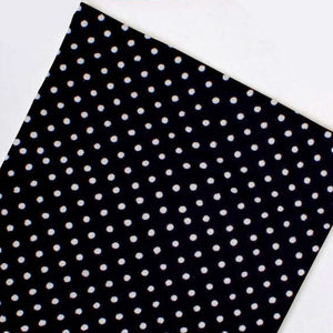 Black and White Dabu Hand Block Printed Pure Cotton Fabric with dots print