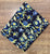 Black and Yellow Sanganeri Hand Block Printed Pure Cotton Fabric with floral print