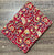 Red and Yellow Sanganeri Hand Block Printed Pure Cotton Fabric with floral print
