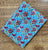 Blue and Red Sanganeri Hand Block Printed Pure Cotton Fabric with floral print