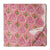 Pink and peach Sanganeri Hand Block Printed Cotton Fabric with motifs