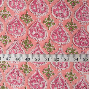 Precut 1 meter -Sanganeri Hand Block Printed Cotton Fabric