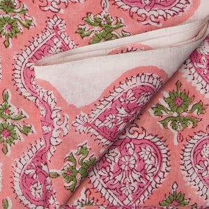 Precut 1 meter -Sanganeri Hand Block Printed Cotton Fabric